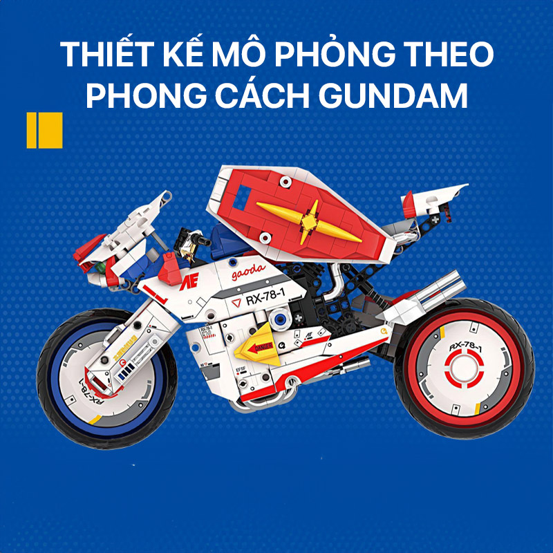 Mô hình lắp ghép - RX78 Gundam Motorcycle - 5009 1